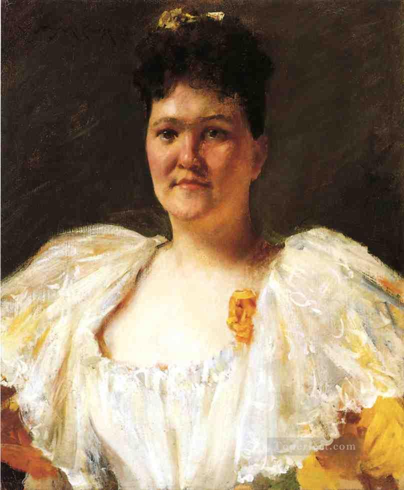 女性の肖像 ウィリアム・メリット・チェイス油絵